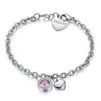 Bracciale Sagapo Donna Lucky Light in Acciaio Cristallo SKT11